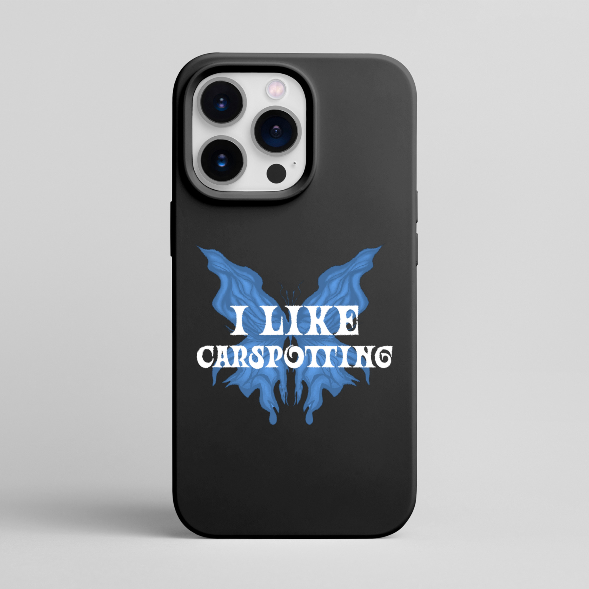 Etui na telefon wzór błękitny motyl