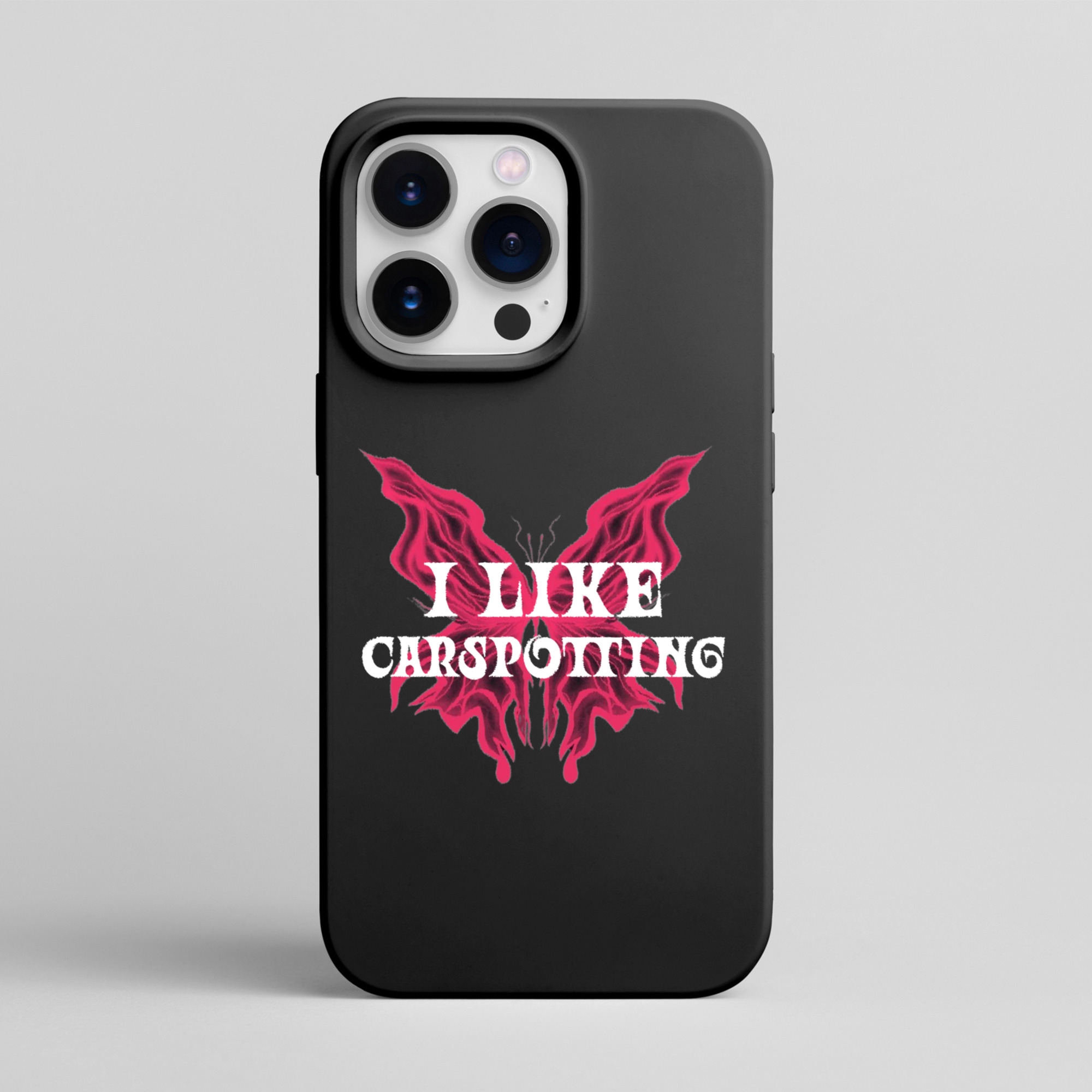 Etui na telefon wzór różowy motyl